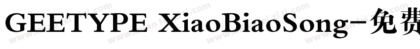 GEETYPE XiaoBiaoSong字体转换
